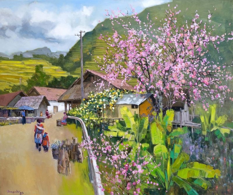 Tranh Khi Mùa Xuân Sang