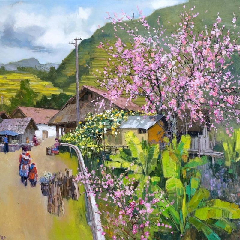 Tranh Khi Mùa Xuân Sang